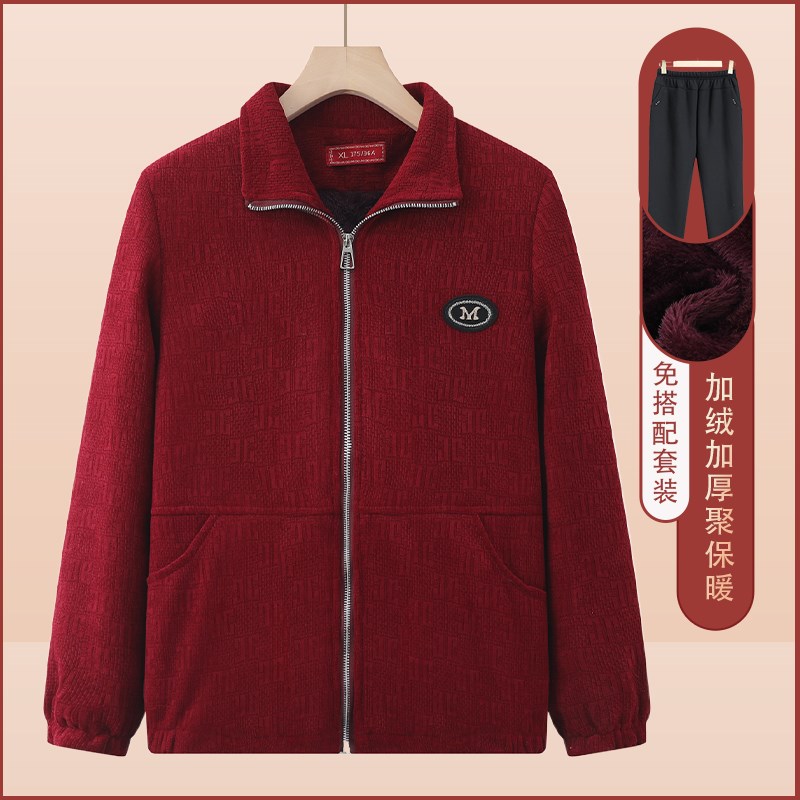 速发老年人外套春秋款妈妈夹克休新上衣中闲年装秋装老款