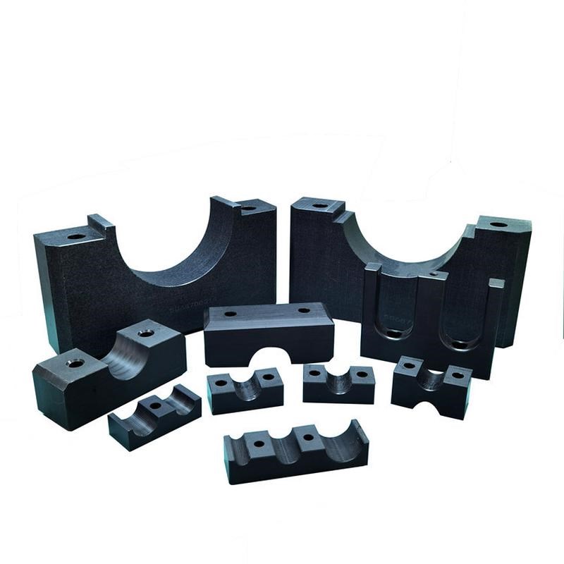 速发黑色耐磨mc尼龙加箍管c固定支架座夹c非标铣床抱工