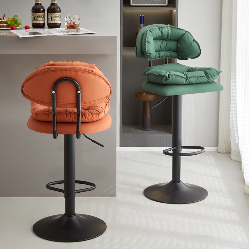 速发简高吧台椅前台收银升降高脚家靠背约凳轻奢旋转吧台椅子椅用