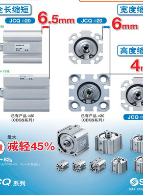 SMC薄型气缸JCQA/JCQ12-16-32-10-20-30-25-40-50-63-80-100JCD