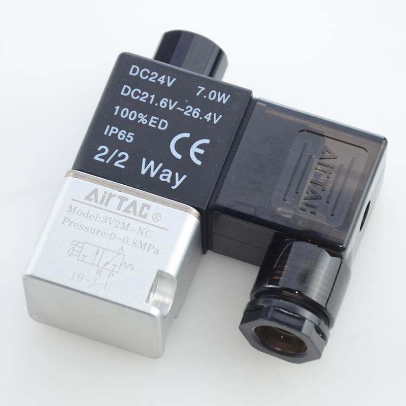AirTAC亚德客电磁阀3V2MNCB系列 原装工业气动元件 DC24V
