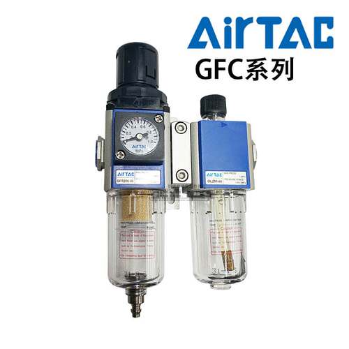 亚德客 GFC200 300 400 气源处理二联件调压过滤空压机油水分离器