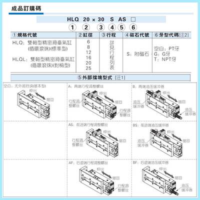 原装亚德客滑台气缸HLQ6X8X10X20X30X40X50X75-S-SA/SAF/SAS HLQL