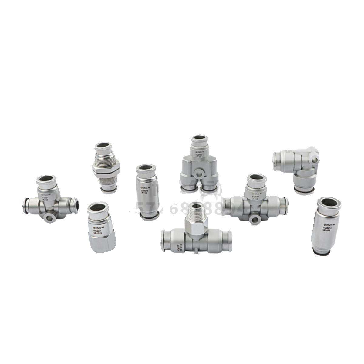 SMC不锈钢直通KQG2H/T/L/E04/06/08/10/12/16-M5/M6/01/02/03/04S