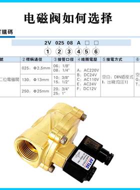 原装亚德客流体控制阀2V130-10DC24V 2V13015B 2V250-20/25AC220V