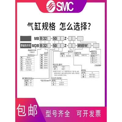 SMC双耳环型气缸MBD/MDBD32/40/50/63/80/100-50-75-100-200-450Z