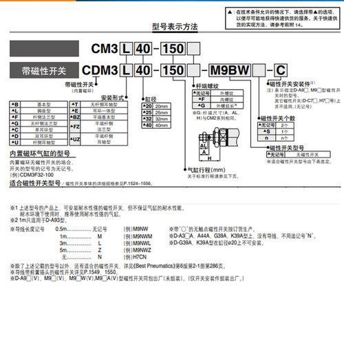 SMC短型不锈钢迷你气缸CM3标准型单杆双作用CDM3B20/25/32/40F/G