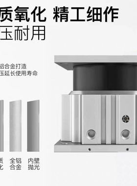 SMC导台式端台方形升降气缸MGF40/63/100G-15/20/25/30/50/75/100