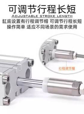 亚德客三轴可调节行程气缸TCLJ/TCMJ12/16/20/25/32/40/50/63X75S