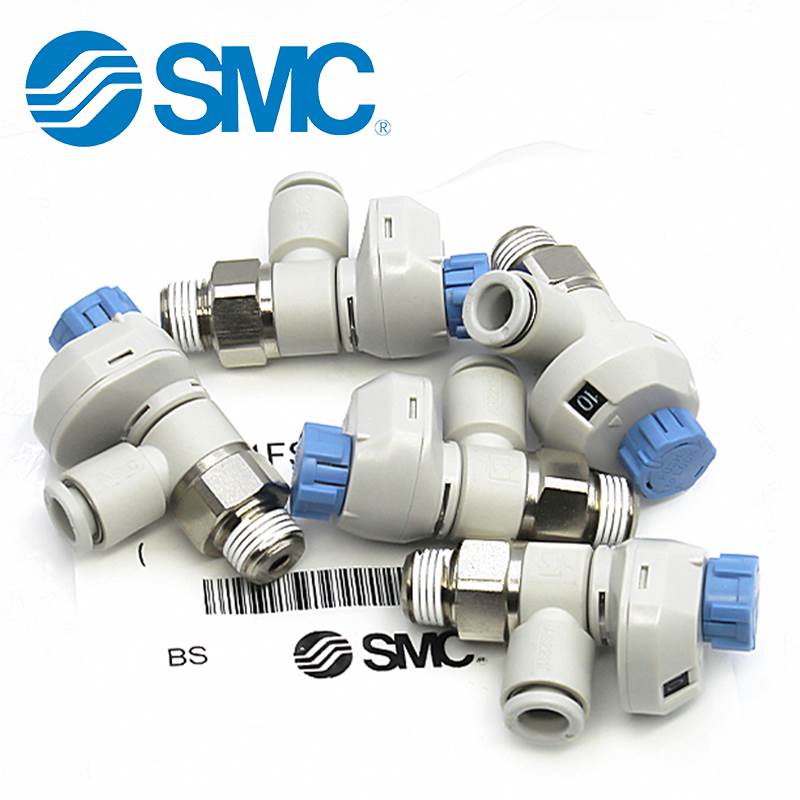 SMC气动节流阀带刻度流量调节AS1201/2201FS-01-06-08S气缸调速阀