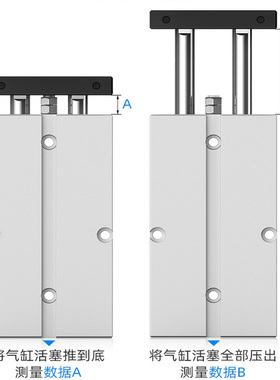 双轴气缸TN10X10S TN16X20S TN20X30S TN25X40S TN10X150S 10X60S