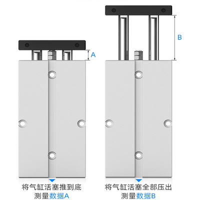 双轴气缸TN10X10S TN16X20S TN20X30S TN25X40S TN10X150S 10X60S