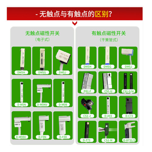 气缸感应器CS1-U/F/J/G/M/H二线三线D-M9B/A93/C73传感器磁性开关
