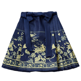 六一儿童啦啦队演出服大合唱套装女童汉服马面裙幼儿园毕业照班服