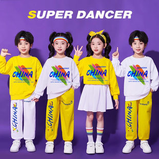 儿童啦啦队演出服秋季幼儿园合唱表演服装小学生运动会开幕式班服