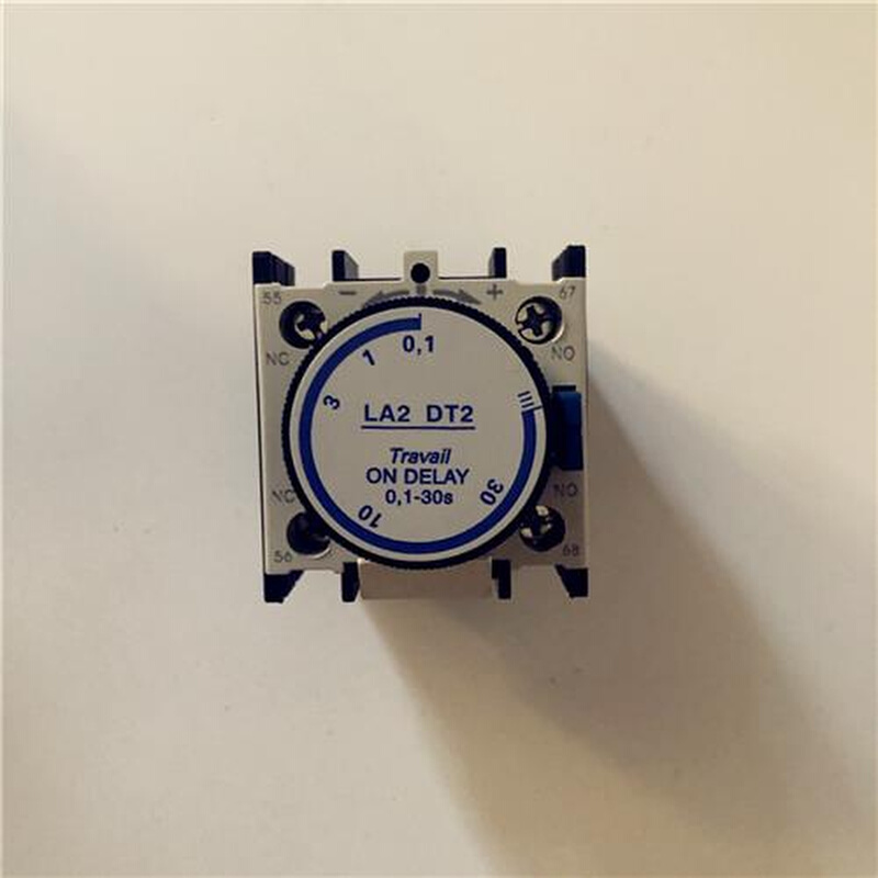 星三角降压启动器时间继电器 空气延时头LA2-DT2 0.1-30秒 1开1闭