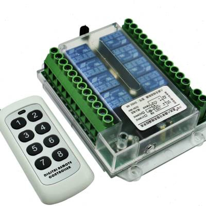 12V24V60V八路无线遥控开关 多功能8路接收控制器八键摇控发射器