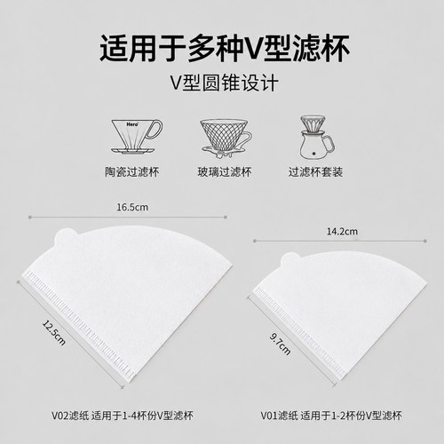 ABF手冲咖啡滤纸V60锥形滴漏式