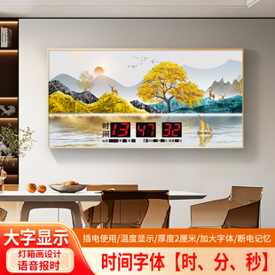 万年历电子钟时钟挂墙钟表客厅新款 精梭数码 壁挂家用日历酒店挂钟