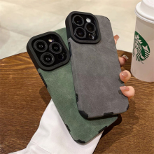 适用苹果16promax手机壳高级感14pro皮质iPhone12新款防尘15磨砂13小羊皮16plus全包防摔秋冬硅胶软壳套男女