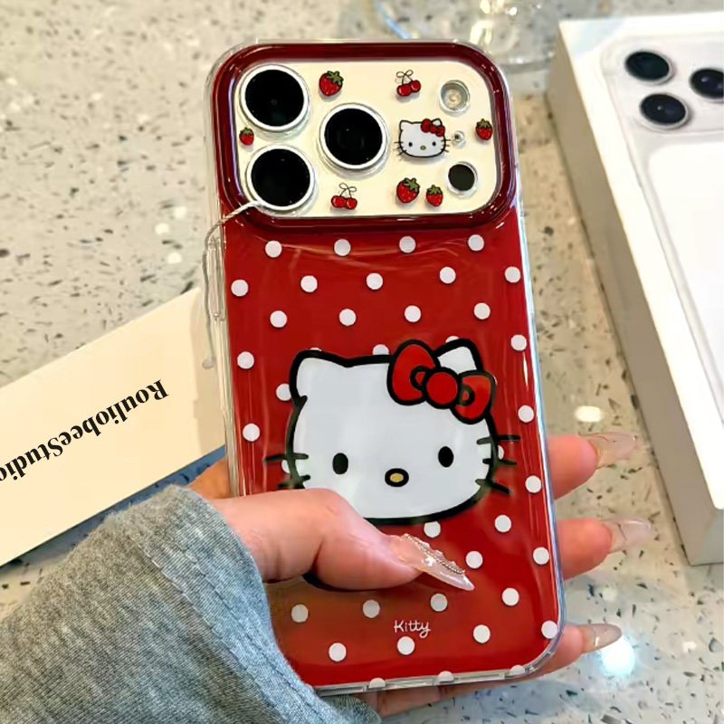 可爱波点小猫咪适用苹果17promax手机壳iphone16新款奶油IMD壳华为mate70硅胶OPPOReno14vivox200小米17pro软