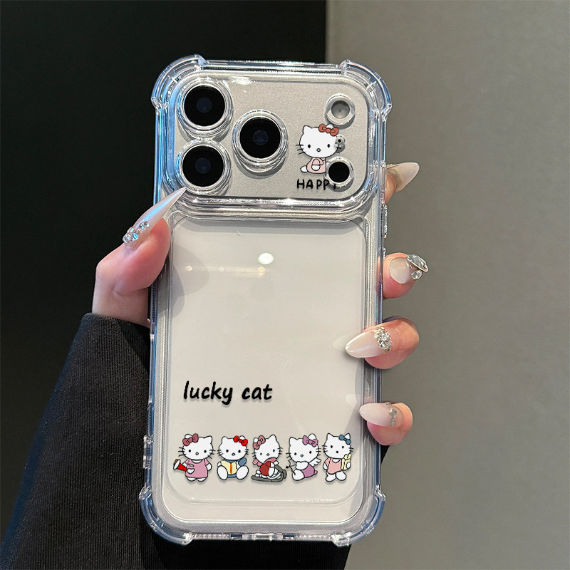 可爱六只小猫适用iPhone17promax苹果16pro手机壳华为Mate80新款透明气囊壳vivox300荣耀500防摔小米17Pro软
