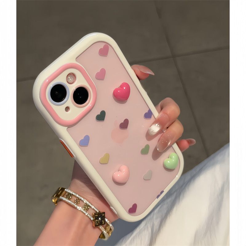 立体多巴胺爱心适用iPhone16/15promax手机壳苹果14/13/12高级感华为pura70mate60荣耀vivo小米15OPPOReno13,3C数码配件,手机保护套/壳,淘宝优惠券,粉丝福利购,淘宝优惠卷