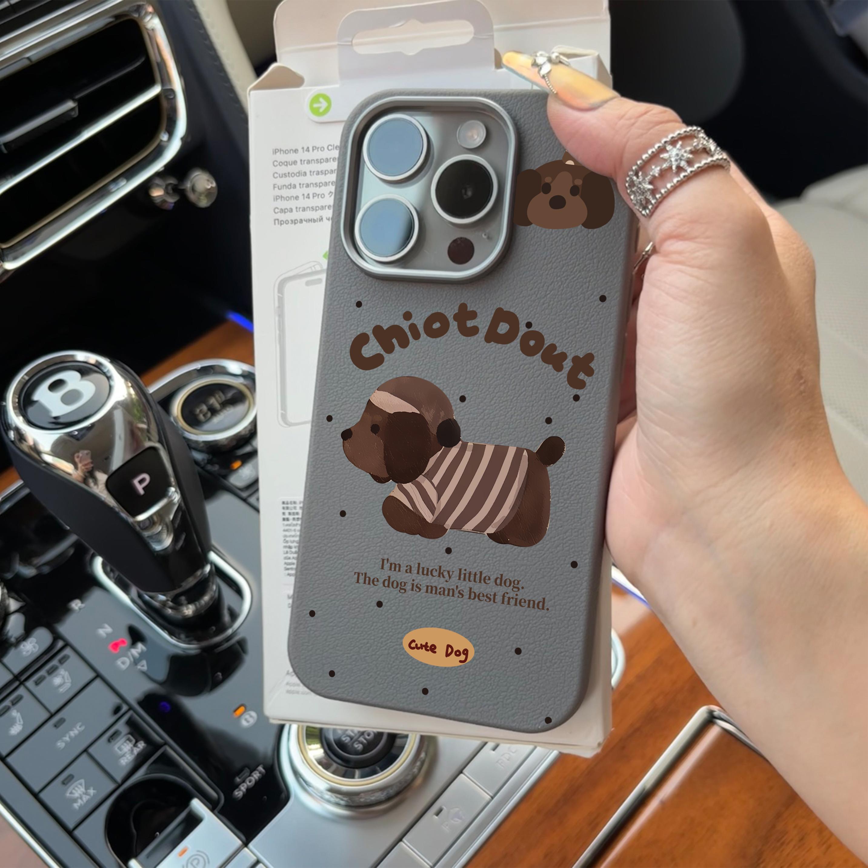睡帽小狗适用iPhone15promax手机壳苹果16/15保护壳iPhone13新款14防摔硅胶12高级感创意个性全包女款软套壳