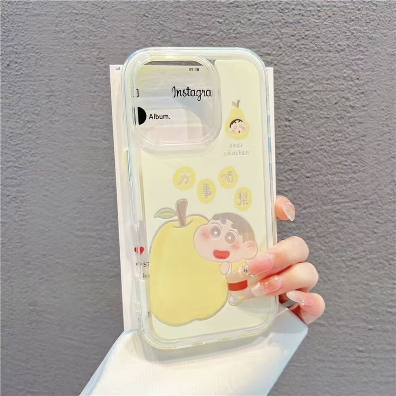 可爱小新梨子适用苹果17promax手机壳iphone16pro新款三合一炫彩华为Mate80/70透明vivox300保护套小米17pro