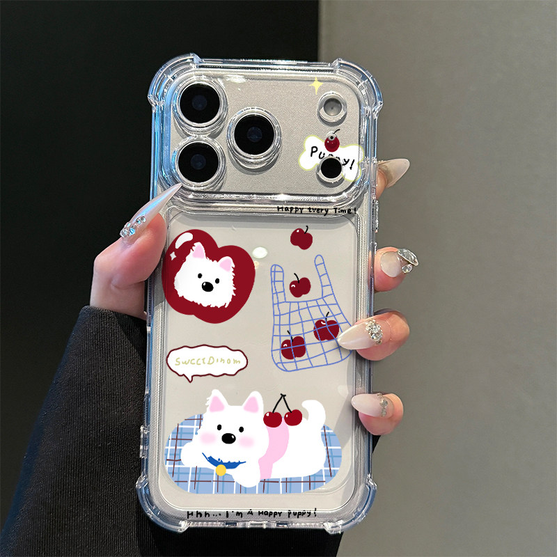 苹果袋西高地适用iPhone17promax苹果16pro手机壳华为Mate70新款透明气囊壳vivox300荣耀400防摔小米17Pro软,3C数码配件,手机保护套/壳,淘宝优惠券,粉丝福利购,淘宝优惠卷