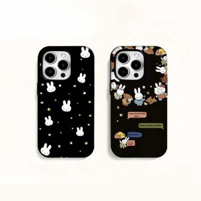 对话框米菲兔适用苹果16手机壳iPhone17promax卡通华为mate70荣耀vivox200菲林二合一OPPOReno13防摔套小米15