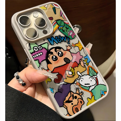 蜡笔小新适用于苹果16promax磁吸手机壳高级感15硅胶iphone14pro防摔12mini女款新款超薄11pro镜头全包保护壳