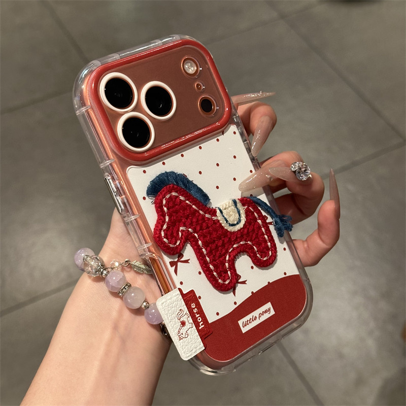 2026马年红色本命年金色小马适用iPhone16小米17Promax手机壳新款华为Pura80防摔荣耀400vivoOPPOFindX9全包
