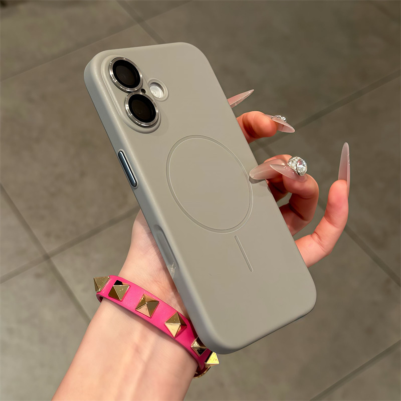 抖音同款磁吸液态硅胶适用于iPhone17promax新款带镜头膜苹果16pro手机壳男女款15高级感17肤感14全包13防摔
