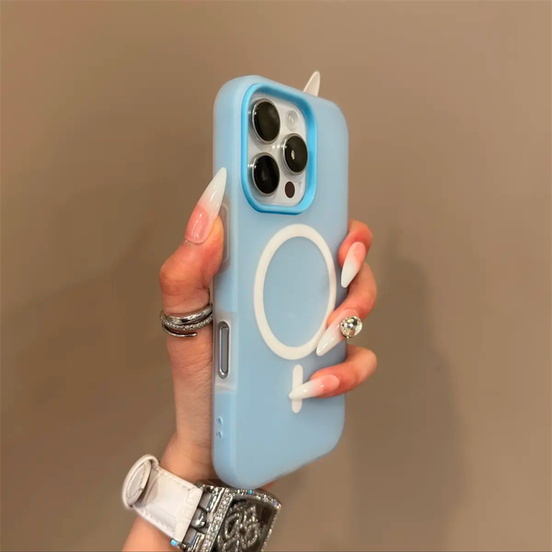 磁吸二合一新款适用苹果16promax果冻手机壳15pro高级多巴胺纯色iPhone14简约硅胶防摔13网红ip12小众女款ins