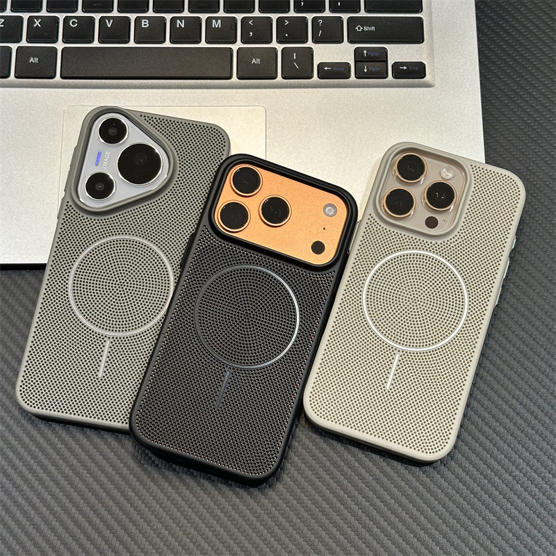 散热磁吸适用iPhone17Promax手机壳新款苹果16Pro保护套高级感华为Mate70/60全包防摔小米15超薄硬壳男女plus