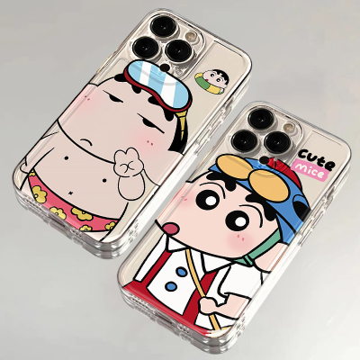 搞怪卡通可爱蜡笔小新适用iPhone15promax手机壳情侣苹果14新款13pro日韩风12女华为荣耀vivo小米OPPOiQOO套