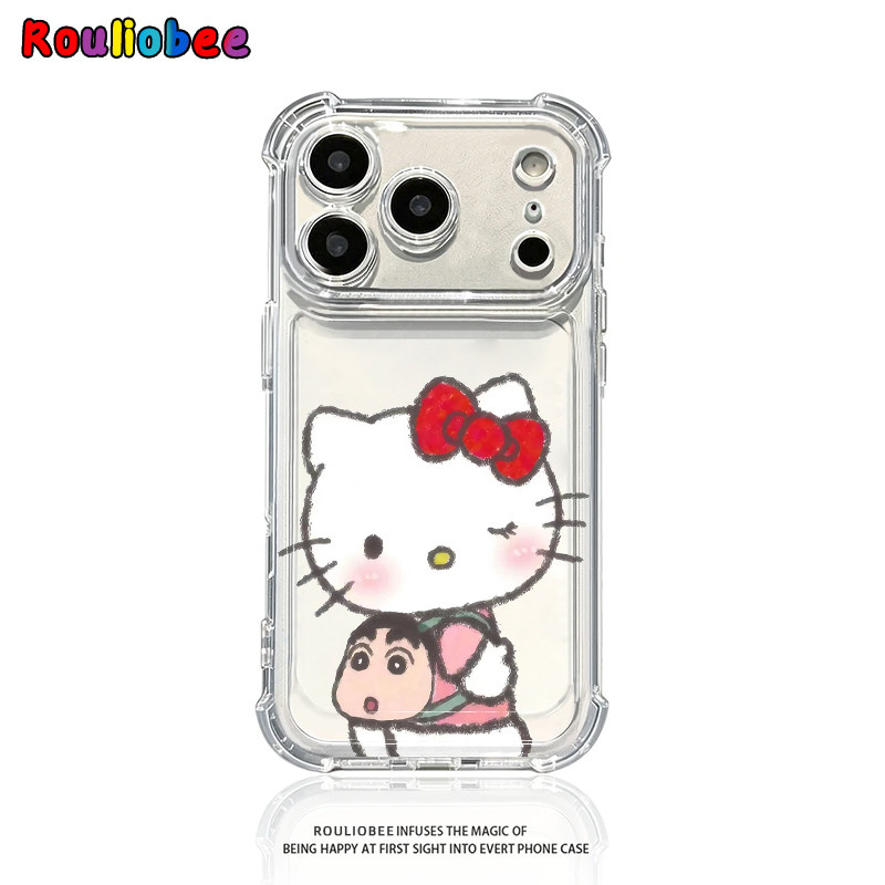 涂鸦背包猫咪适用iPhone17promax苹果16Pro手机壳华为Mate80/70新款透明气囊壳vivox300防摔小米17Pro手机套