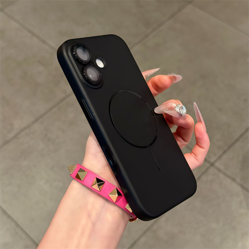 柔彩TPU磁吸壳适用iPhone17promax手机壳苹果16pro内侧绒布16promax肤感14自带镜头膜13简约多色17air男女款