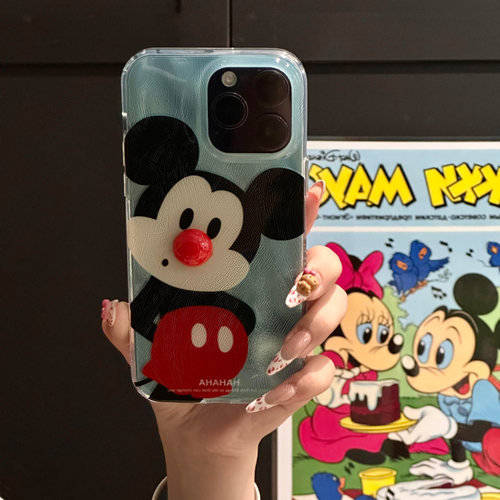 米老板我真的见一个爱一个哇~萌版红鼻高飞米奇适用iPhone16苹果15/14羽纱手机壳13华为荣耀vivo小米OPPO一加