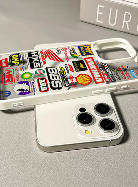 抖音同款个性创意汽车车标磁吸款适用苹果16手机壳iphone15promax新款13pro防摔12硅胶14pro简约7/8p/xsmax男