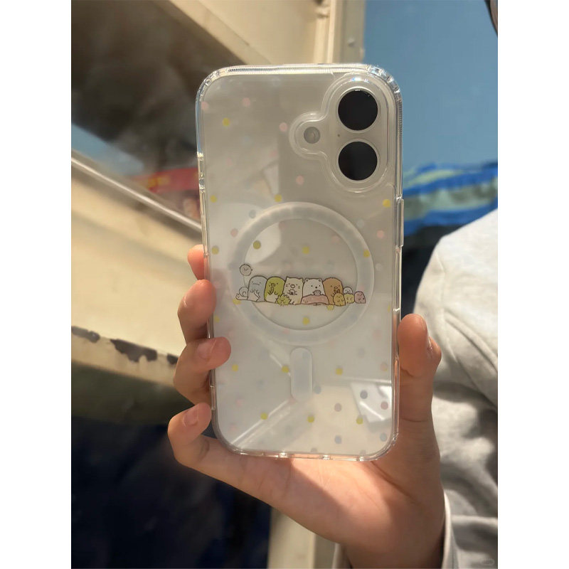 小萌物一排适用于苹果17Promax磁吸手机壳iphone16Pro男女款14透明13Pro保护套12mini硅胶7/8plus防摔17air软