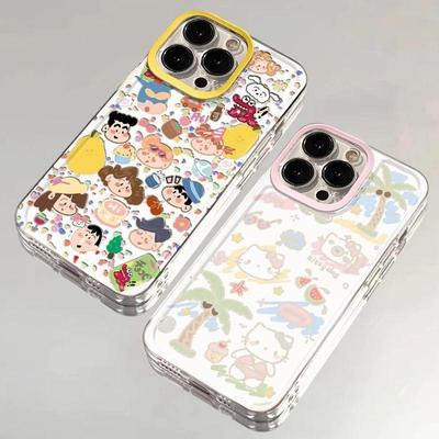 涂鸦小新凯蒂Kitty适用华为mate70苹果16手机壳小米15iPhone14防摔OPPOReno13荣耀300vivox200Promini/iQOOz9