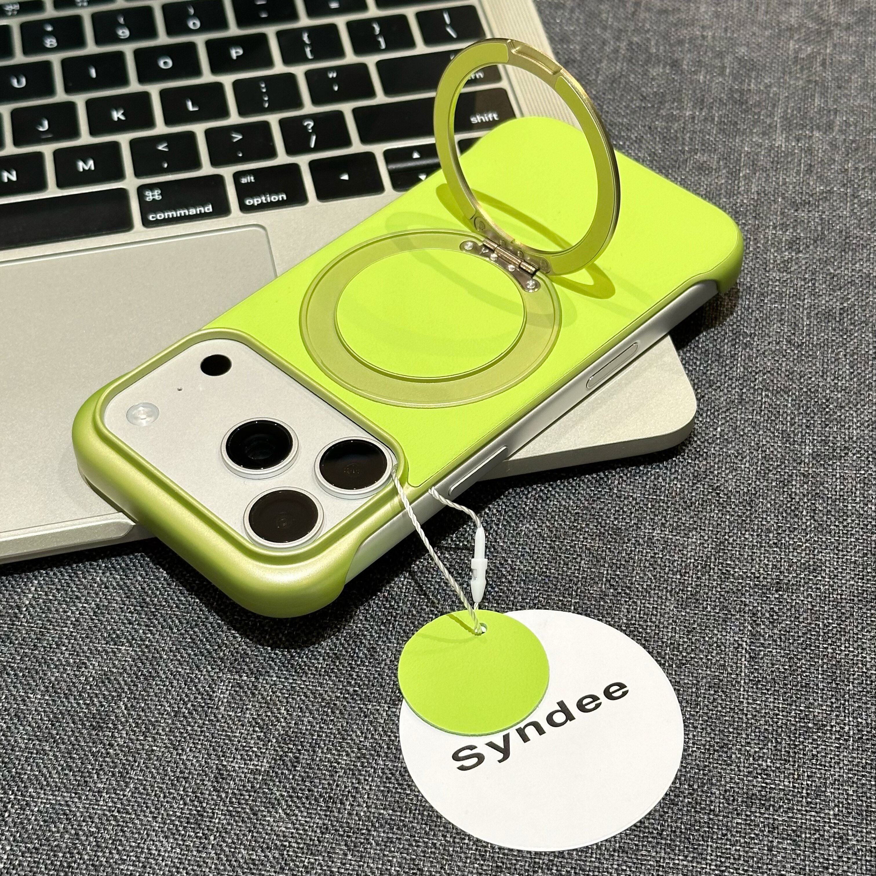 荧光绿超薄无边框磁吸充电折叠支架适用苹果17promax手机壳iPhone17pro高级感16proMax网红16P新款15男女款14