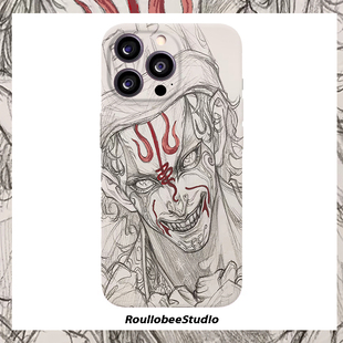 创意地府七爷适用苹果17promax手机壳16pro华为mate70新款pura70菲林壳OPPOReno13/vivos20x200小米15超火套