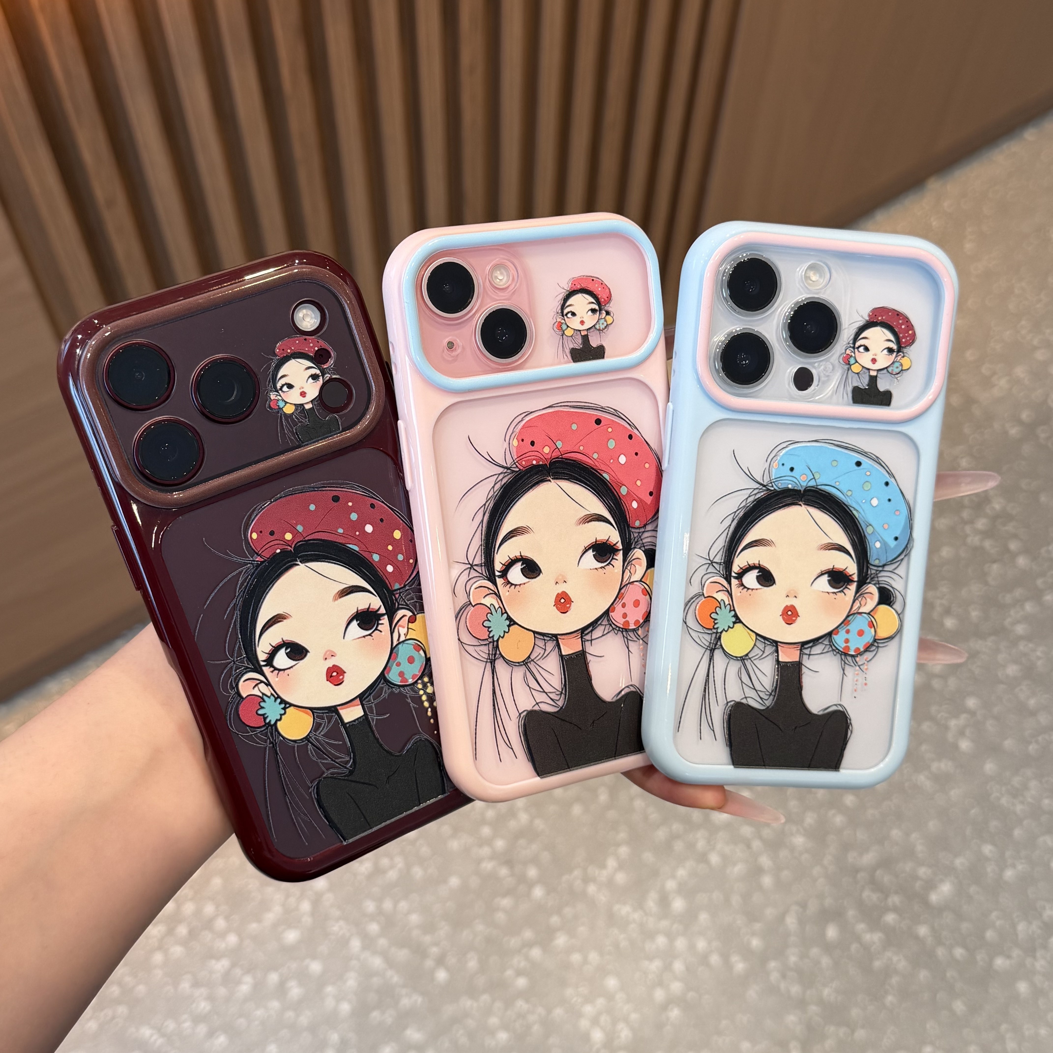 红帽子女孩适用苹果18promax/Duo手机壳iPhone17Pro华为PuraXview/90/80星空壳OPPO/vivox300防摔小米17pro套