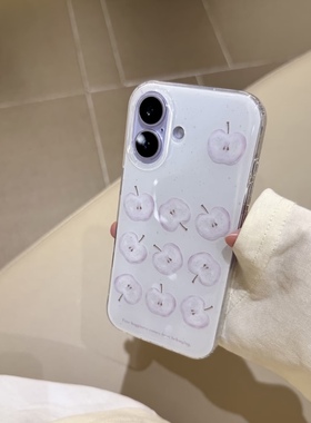 韩风紫色苹果适用苹果17promax手机软壳iphone16新款奶油IMD壳15pro华为mate70荣耀vivox200小米15OPPO防摔套