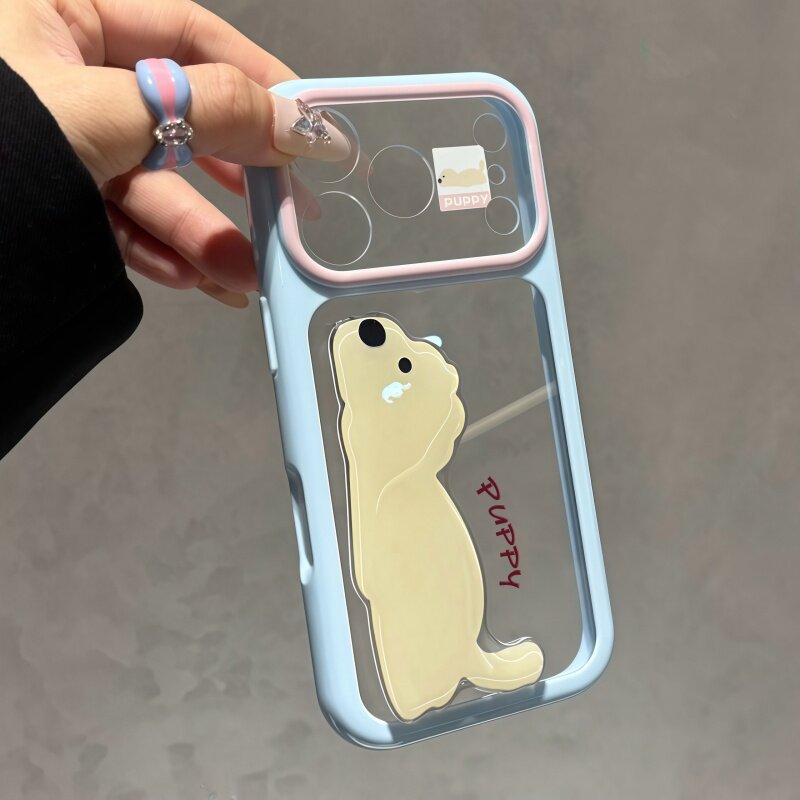 趴趴小黄鸭适用苹果17promax折叠支架手机壳iphone16pro新款星空壳vivoS50华为mate80防摔软小米17pro手机套