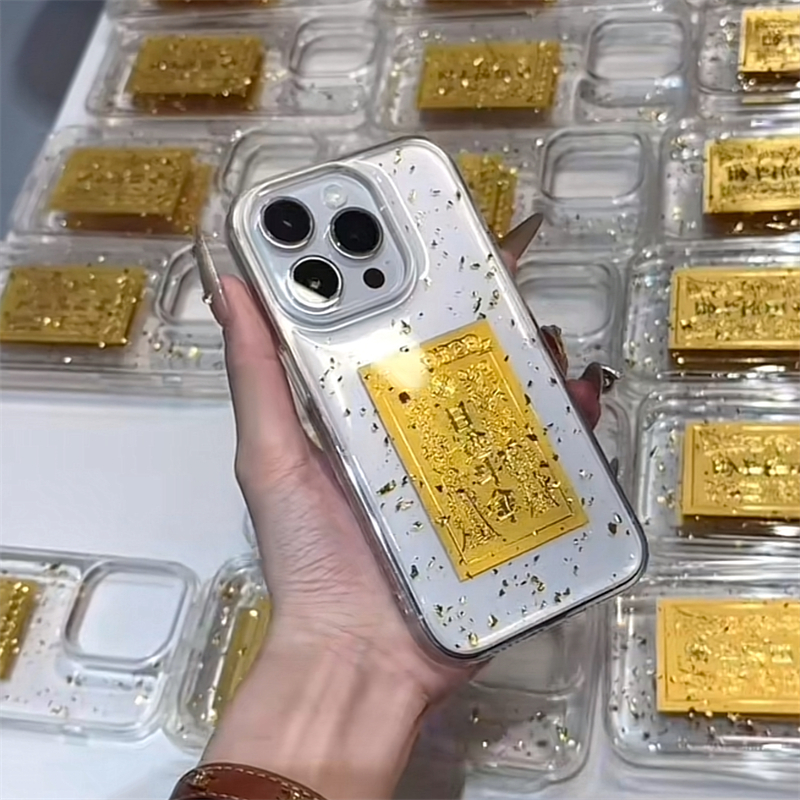 日进斗金适用苹果15promax手机壳iPhone14新款国风13趣味12个性透明软壳16promax防摔14pro保护套女男款11潮