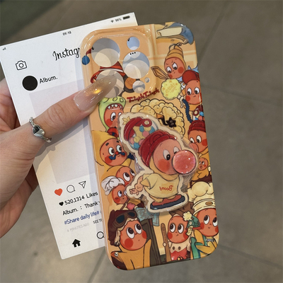 爆米花头星星人适用苹果17promax手机壳16pro华为mate70新款支架pura70菲林壳OPPOReno13/vivos20x200小米15